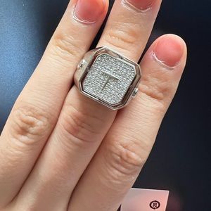 Silver ring size Adjustable size normal 6 4/1